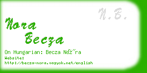 nora becza business card